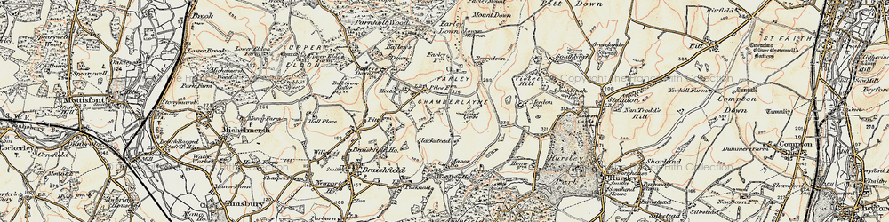 Old map of Upper Slackstead in 1897-1900