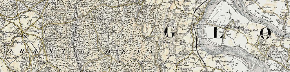 Old map of Brandrick's Green in 1899-1900