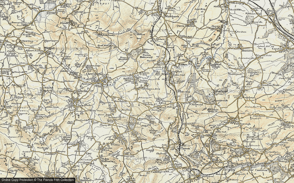 Old Map of Upper Stanton Drew, 1899 in 1899