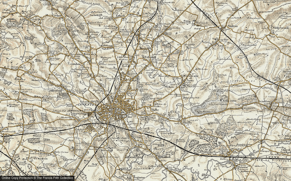 Old Map of Upper Stoke, 1901-1902 in 1901-1902