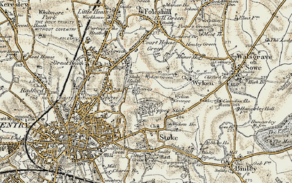 Old map of Upper Stoke in 1901-1902
