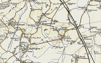 Old map of Upper Stondon in 1898-1901