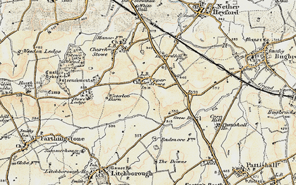 Old map of Upper Stowe in 1898-1901
