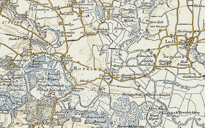 Old map of Browns Hill in 1901-1902