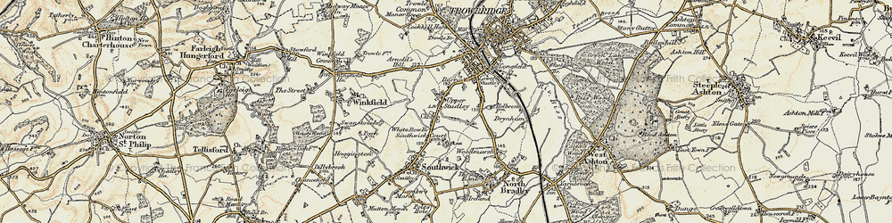 Old map of Upper Studley in 1898-1899