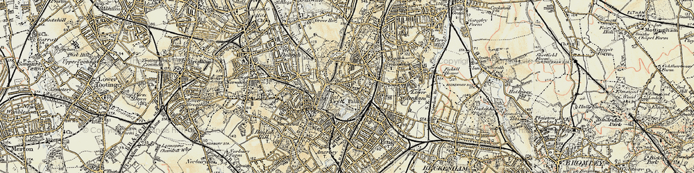 Old map of Upper Sydenham in 1897-1902
