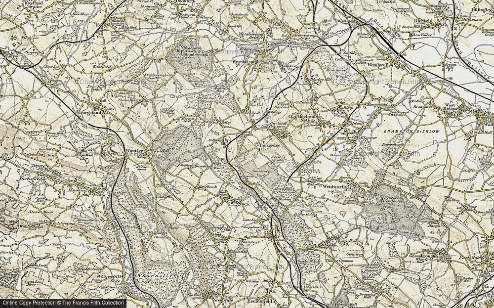 Old Map of Historic Map covering Bell Ground in 1903