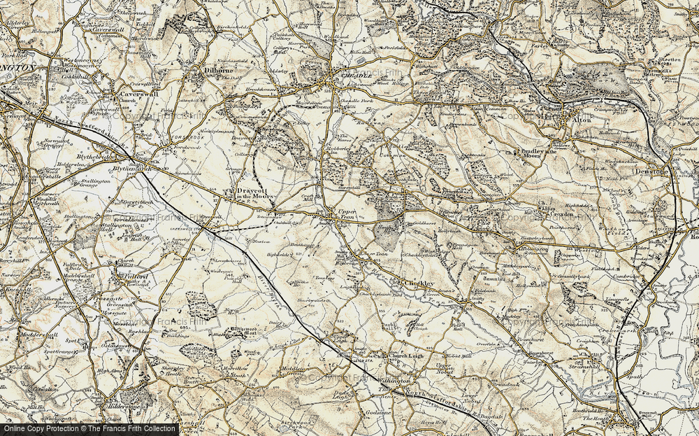 Old Map of Upper Tean, 1902 in 1902