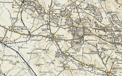 Old map of Upper Tean in 1902