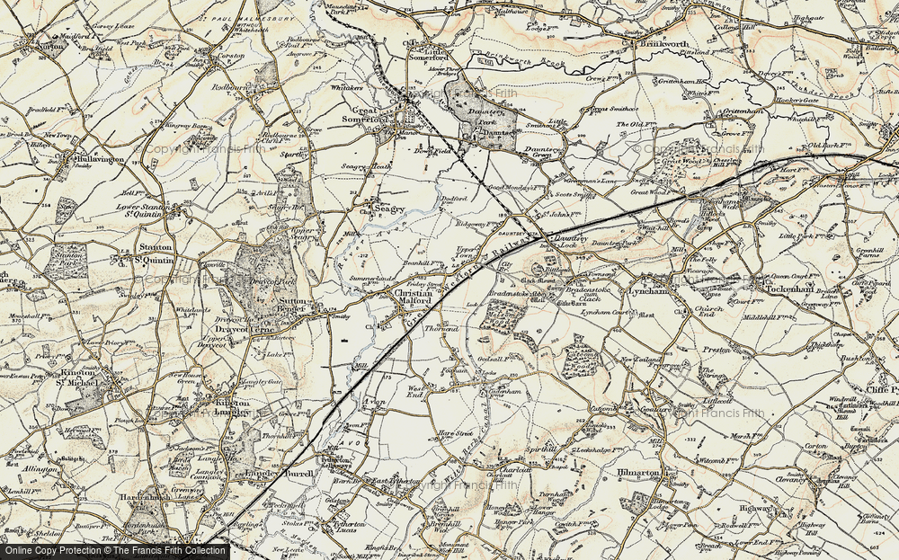 Old Map of Upper Town, 1898-1899 in 1898-1899