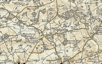 Old map of Upper Town in 1899-1901