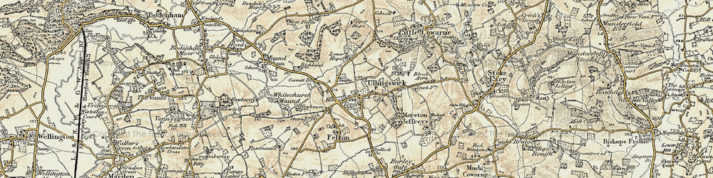 Old map of Upper Town in 1899-1901