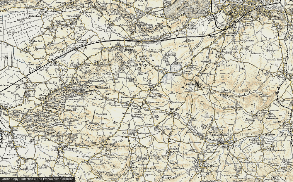 Old Map of Upper Town, 1899 in 1899