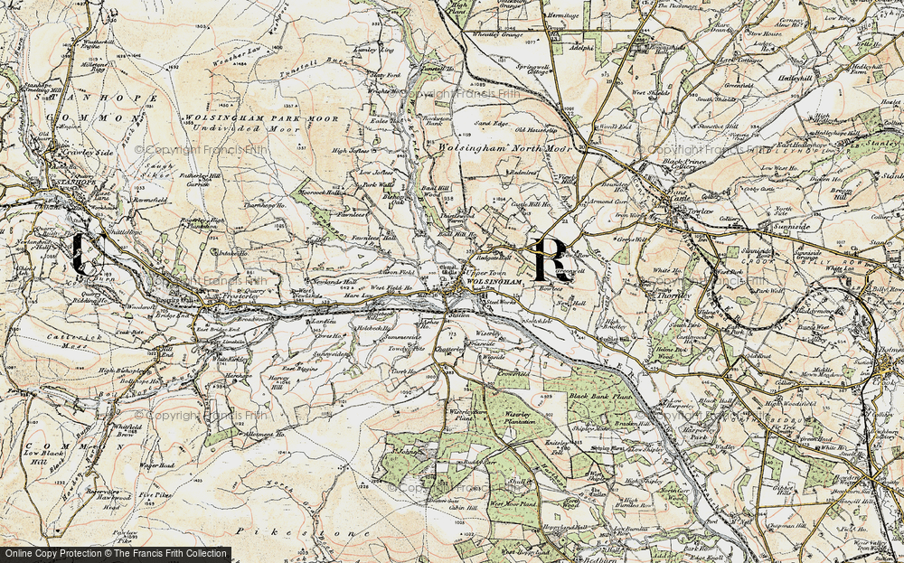 Old Map of Upper Town, 1901-1904 in 1901-1904