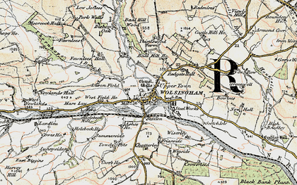 Old map of Upper Town in 1901-1904