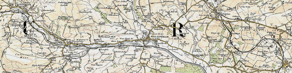 Old map of Upper Town in 1901-1904