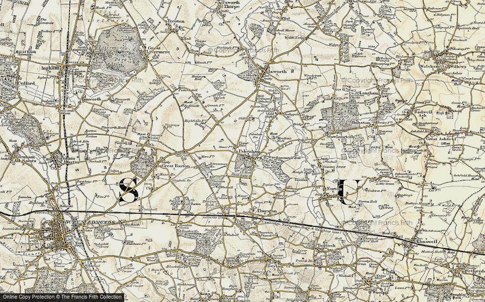 Old Map of Upper Town, 1901 in 1901