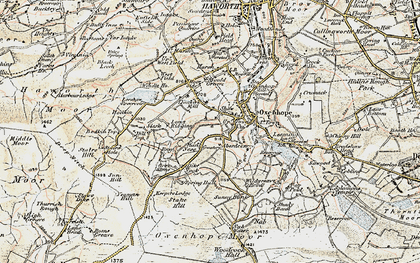 Old map of Yeoman Hill in 1903-1904