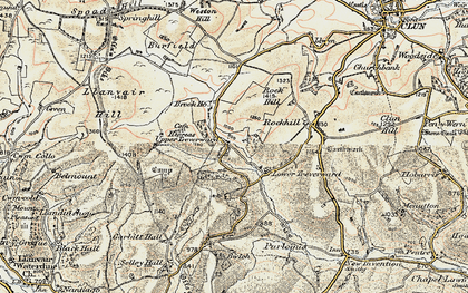 Old map of Upper Treverward in 1901-1903