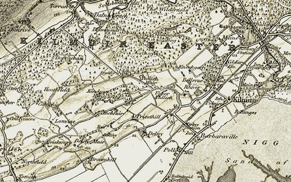 Old map of Upper Tullich in 1911-1912