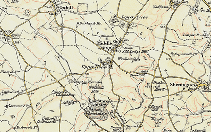 Old map of Upper Tysoe in 1898-1901