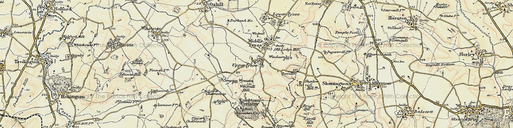 Old map of Upper Tysoe in 1898-1901