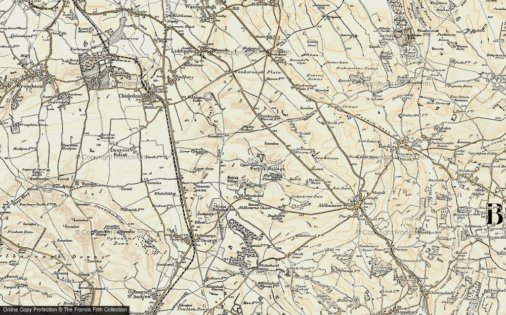 Old Map of Upper Upham, 1897-1899 in 1897-1899