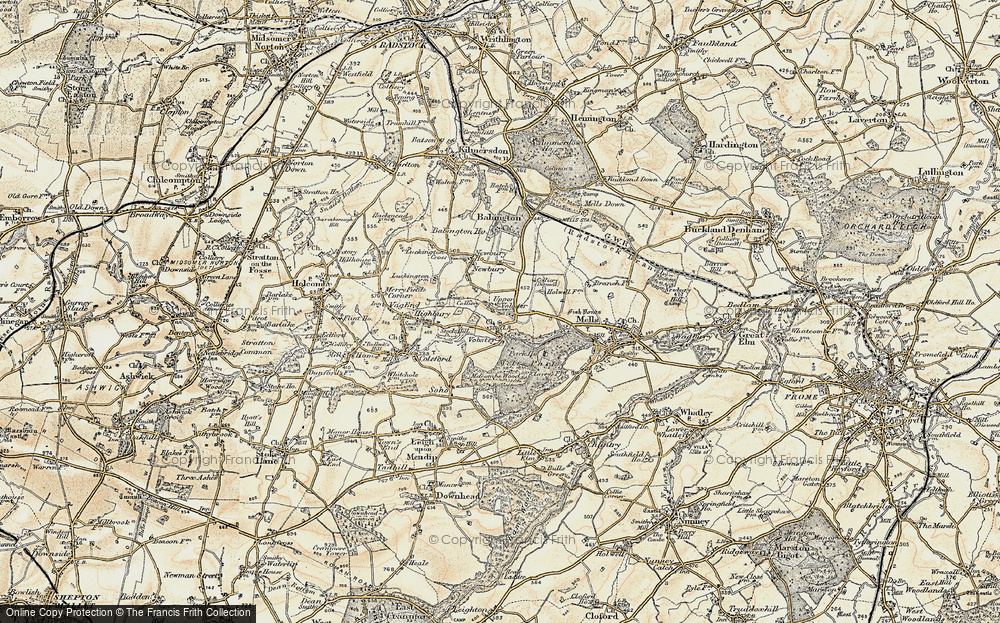 Old Map of Upper Vobster, 1899 in 1899