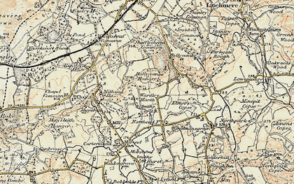 Old map of Upper Wardley in 1897-1900