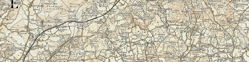 Old map of Upper Wardley in 1897-1900