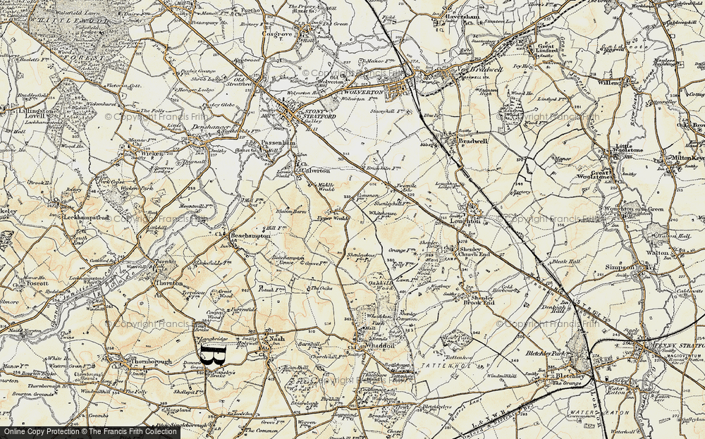 Old Map of Upper Weald, 1898-1901 in 1898-1901