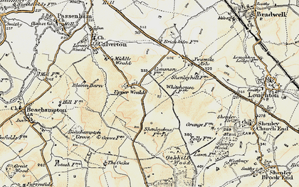 Old map of Upper Weald in 1898-1901
