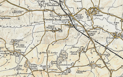 Old map of Upper Weedon in 1898-1901