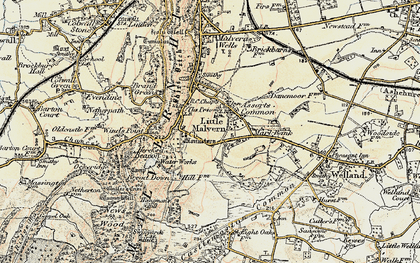 Old map of Upper Welland in 1899-1901