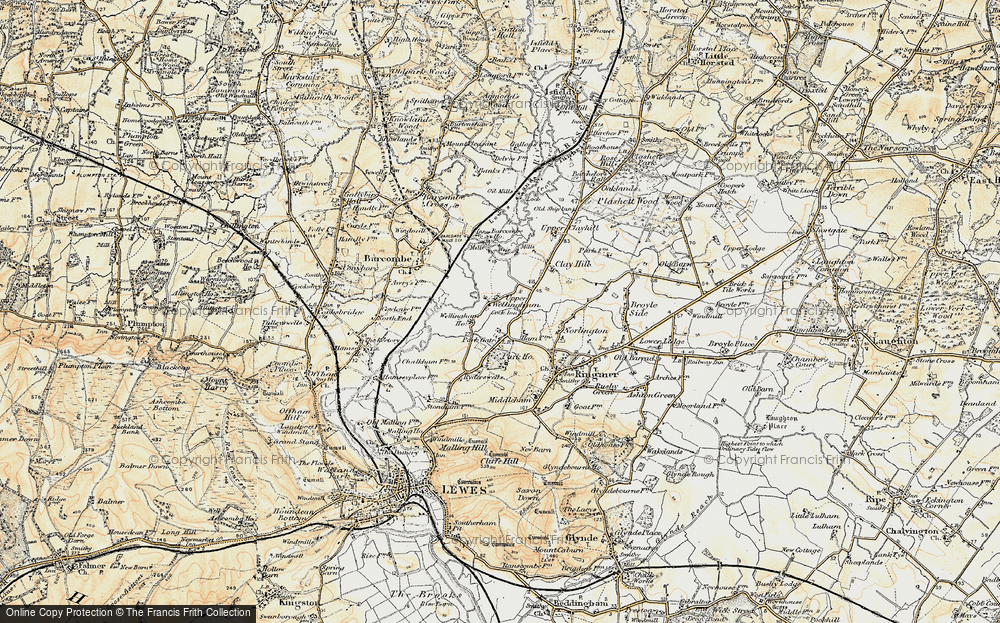 Old Map of Upper Wellingham, 1898 in 1898