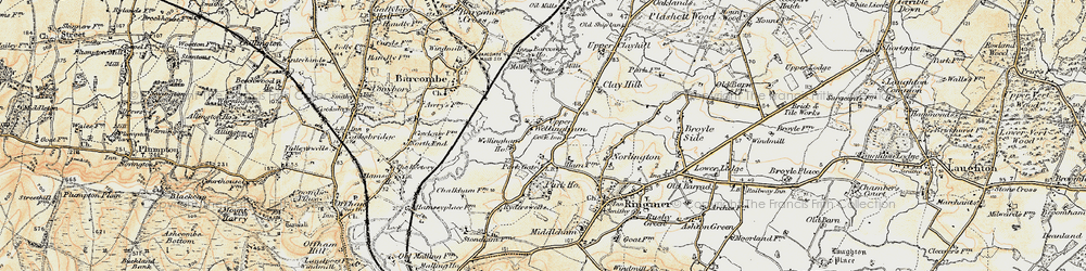 Old map of Upper Wellingham in 1898
