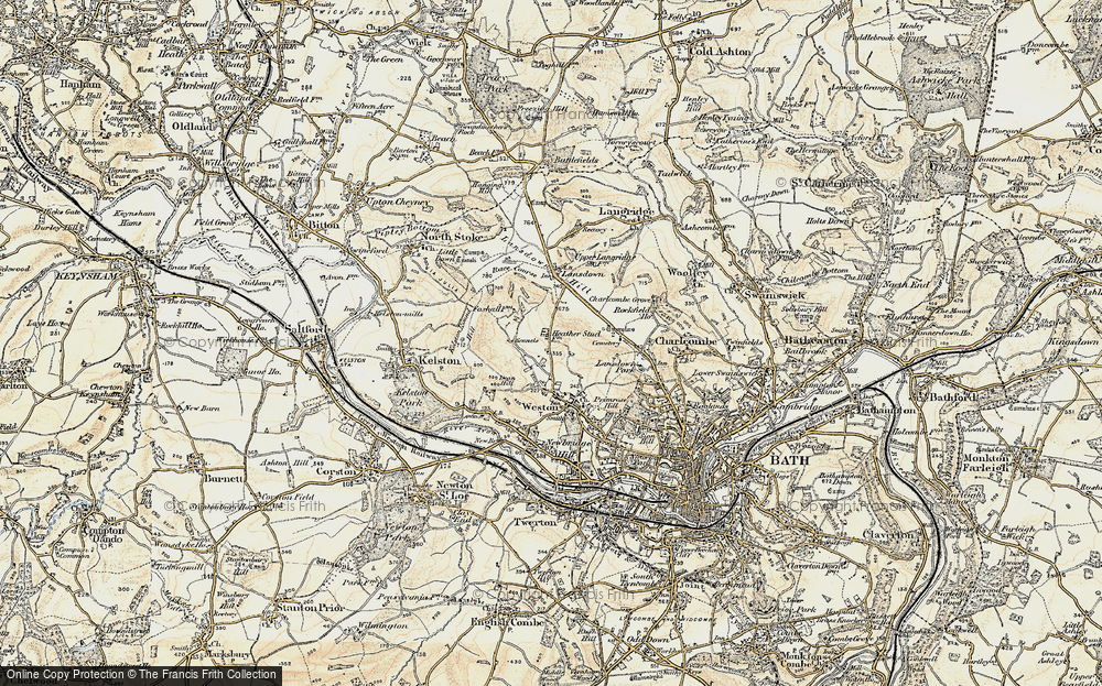 Old Map of Historic Map covering Beckford's Twr in 1899