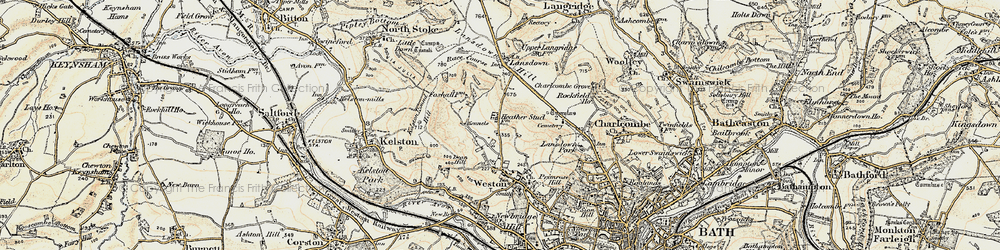 Old map of Upper Weston in 1899
