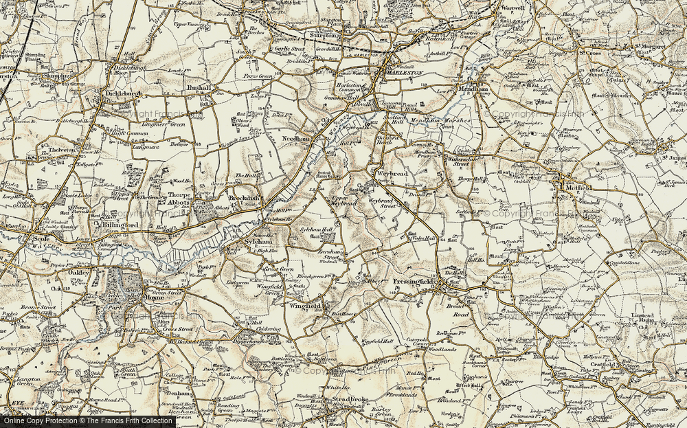 Old Map of Upper Weybread, 1901-1902 in 1901-1902