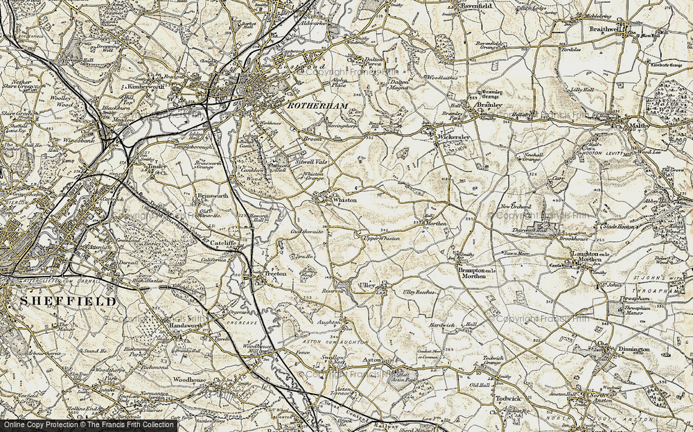 Old Map of Upper Whiston, 1903 in 1903