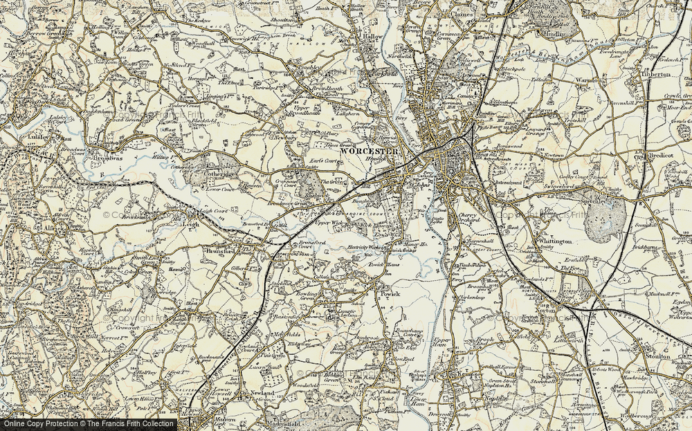 Old Map of Upper Wick, 1899-1901 in 1899-1901