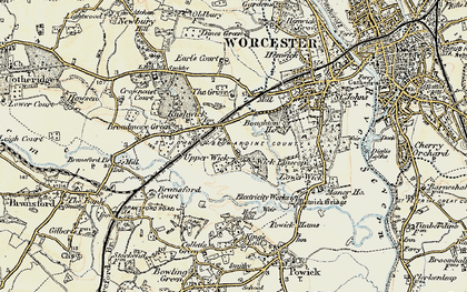 Old map of Upper Wick in 1899-1901