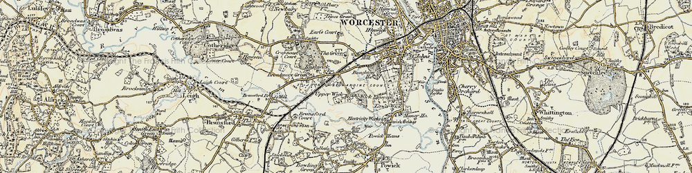 Old map of Upper Wick in 1899-1901