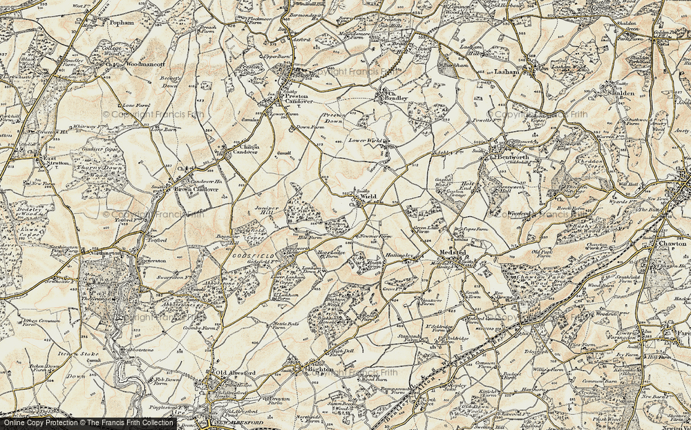 Old Map of Historic Map covering Armsworth Ho in 1897-1900