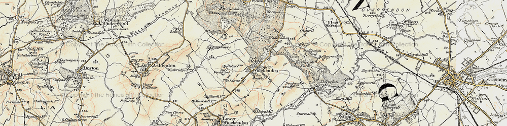 Old map of Upper Winchendon in 1898