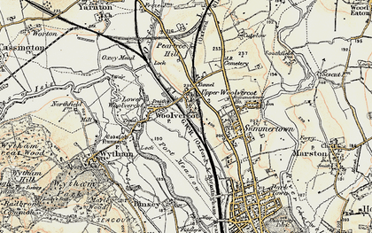 Old map of Upper Wolvercote in 1898-1899
