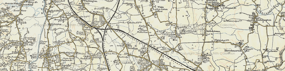 Old map of Upper Wolverton in 1899-1901