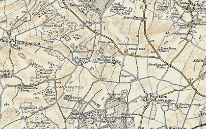 Old map of Upper Wootton in 1897-1900