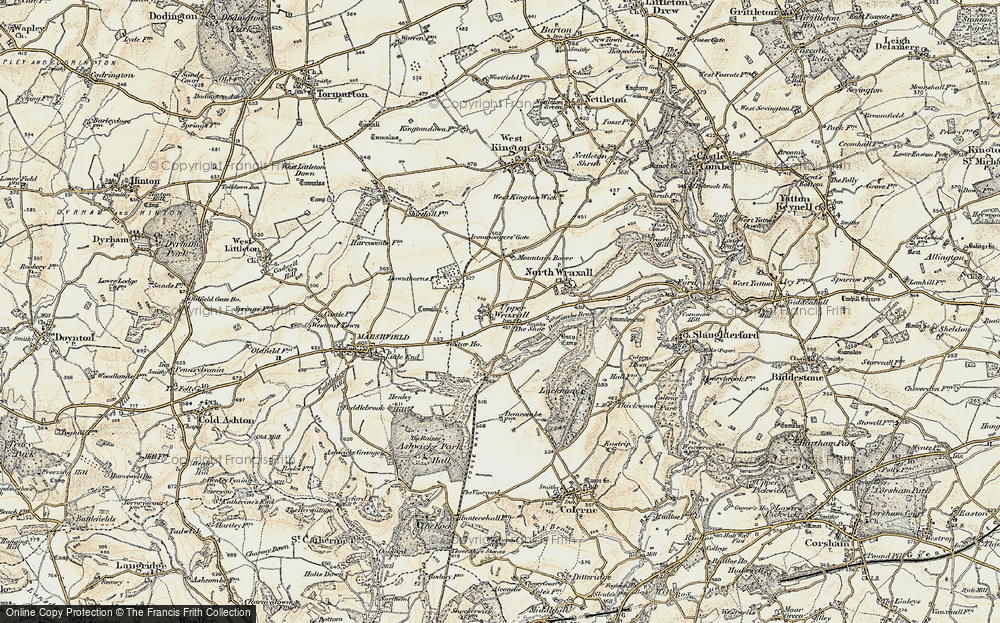 Old Map of Upper Wraxall, 1898-1899 in 1898-1899