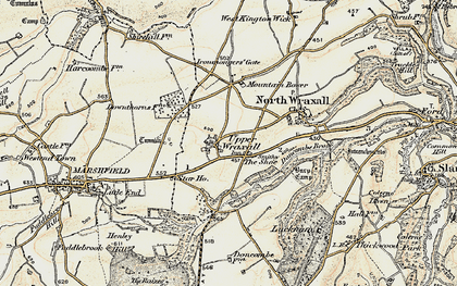 Old map of Upper Wraxall in 1898-1899